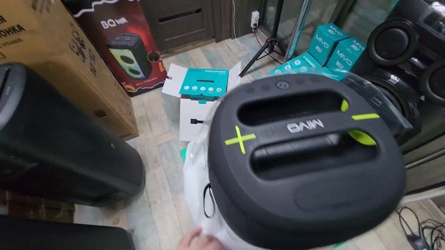 MIVO MD 167 портативная блютуз колонка караоке со штативо? смотреть онлайн