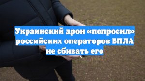 Украинский дрон «попросил» российских операторов БПЛА не сбивать его