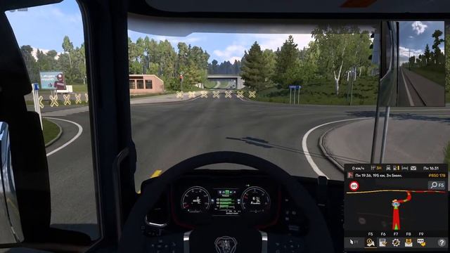 Катаю рейсы с игровым рулём в игре Euro Truck Simulator 2 смотреть онлайн