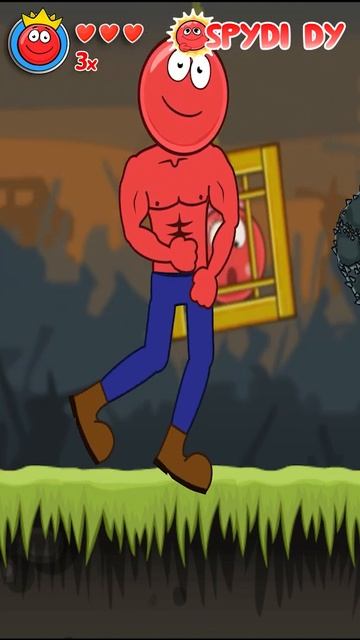 красный шарик анимация - red ball 4 (Animation 16) #shorts