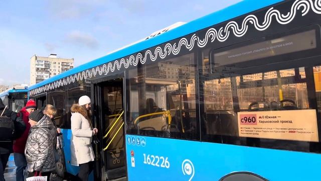Автобус ЛиАЗ-5292.65[2016г.в.] с маршрутом с960 ”м. Южная - Хар? смотреть онлайн