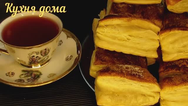 Слоеные язычки с сахаром. Слоеные язычки с сахаром из готового теста. Хрустящие слоеные язычки