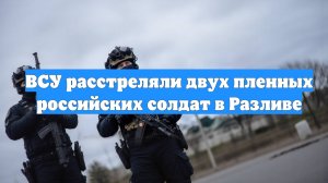 ВСУ расстреляли двух пленных российских солдат в Разливе
