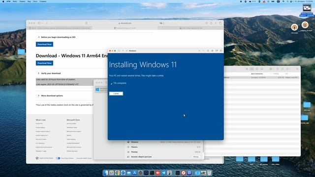 Установка Windows 11 arm на Macbook m2pro utm смотреть онлайн