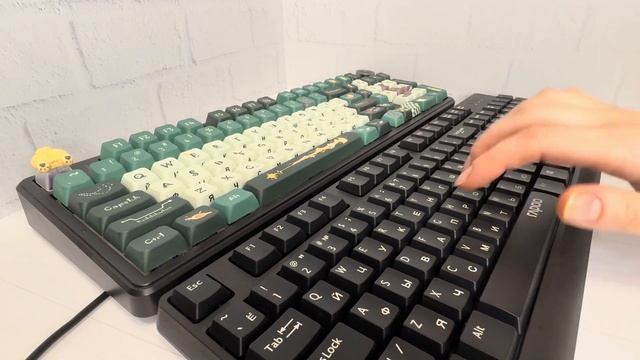 Видео сравнения звука клавиатур RAPOO NK1900 и AULA F99 PRO