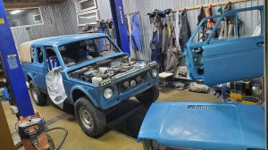 Техничка. Покраска молотковой краской. Прогадал с цветом☹️