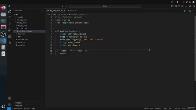 03. Write Your First ROS 2 Program смотреть онлайн