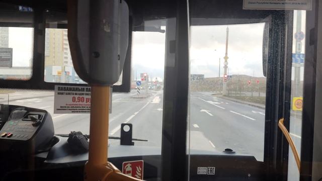 Минск. Поездка на Мазе 303т20 по маршруту 52, борт номер 3345 смотреть онлайн