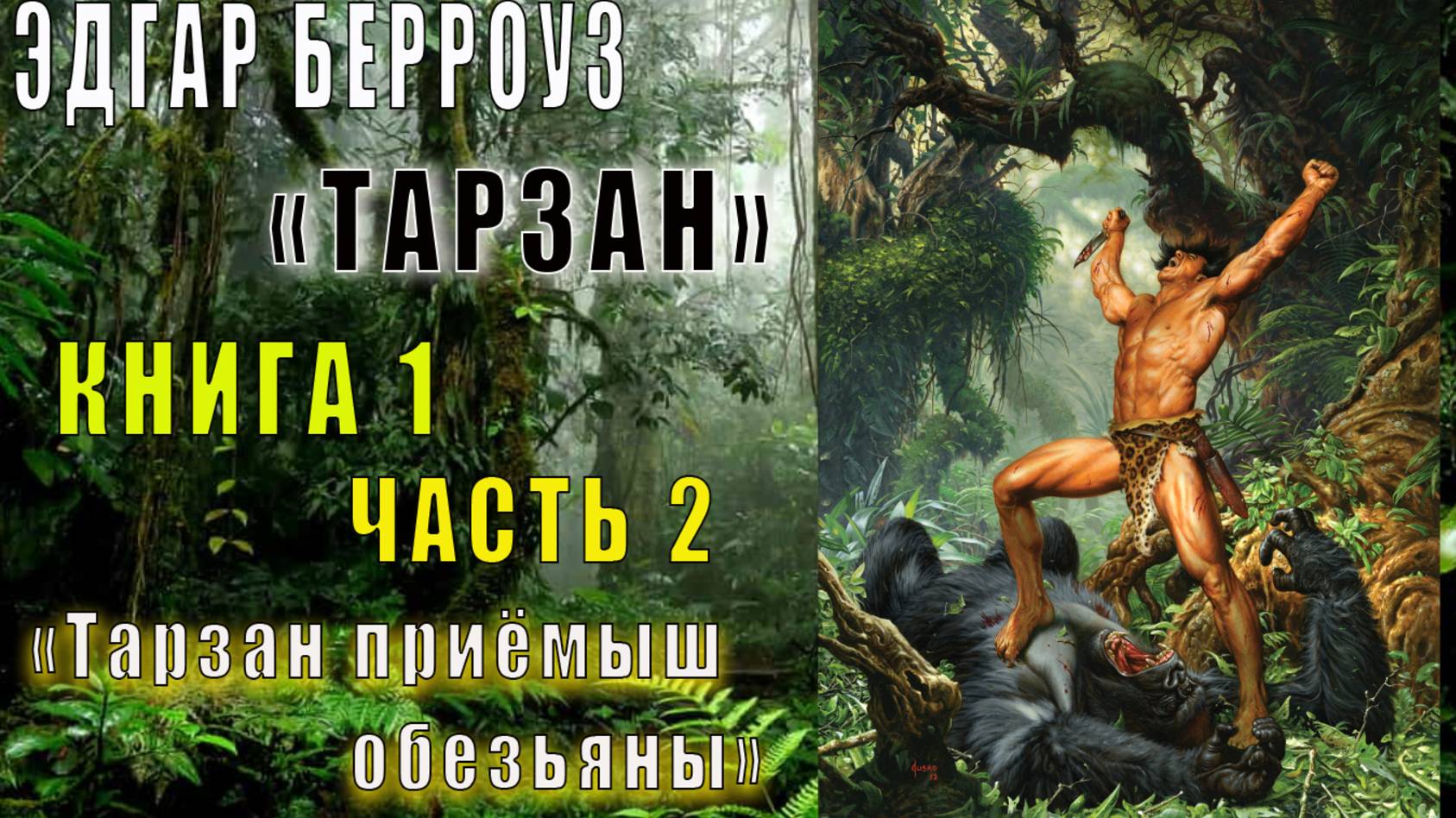 Эдгар Райз Берроуз "Тарзан" (книга 1) "Тарзан приёмыш обезьяны" (часть 2)