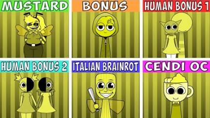 EVERY OC & BONUS Characters From Mustard | Incredibox Sprunki | 2 ЧАСТЬ
