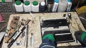 РАЗБОР ФАКСА PANASONIC НА ПЛАТЫ И ЦВЕТНОЙ МЕТАЛЛ