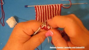 Двухцветная патентная резинка (спицами)