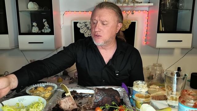 MUKBANG. Огромный ростбиф и вопросы к зрителю. МУКБАНГ. #mukb смотреть онлайн