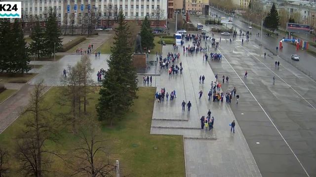 Веб-камеры К24: барнаульцы готовятся к эстафете смотреть онлайн