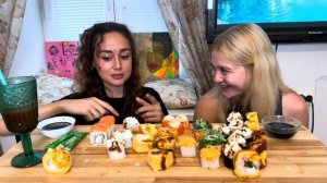 MUKBANG РОЛЛЫ 🍣 БОЛТАЕМ С ПОДРУЖКОЙ ❤️ ИГРА БЫЛО/НЕ БЫЛО
