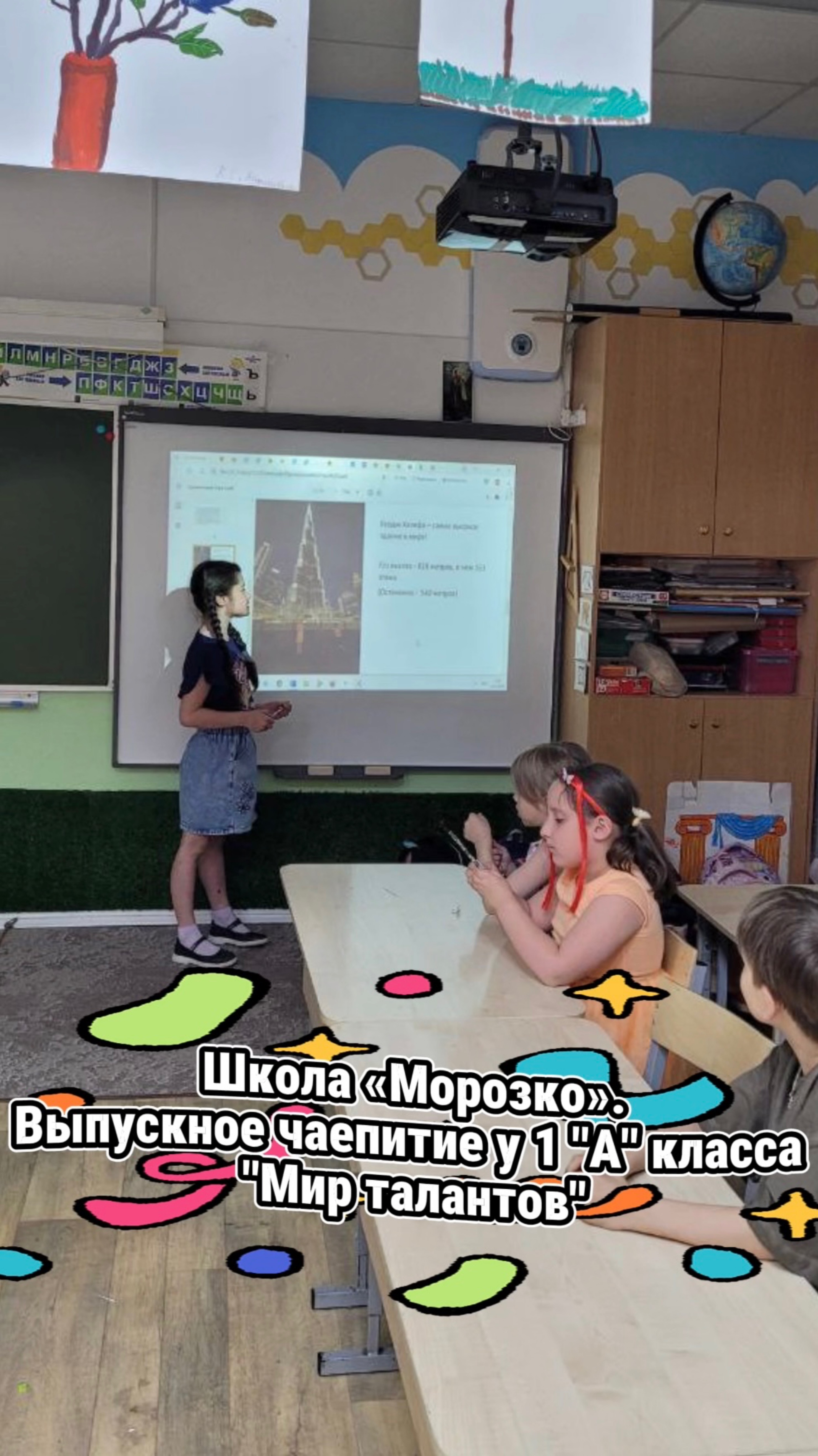 Школа «Морозко». Выпускное чаепитие у 1 "А" класса "Мир талантов" смотреть онлайн