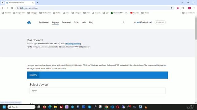 Как настроить опции KidLogger для Windows. Как запретить посещ смотреть онлайн