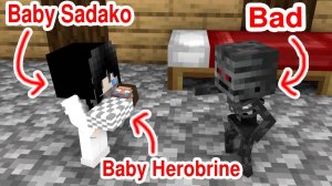 Малышка Садако и малыш Херобрин - Грустная история— Мультик с Персонажами Майнкрафт