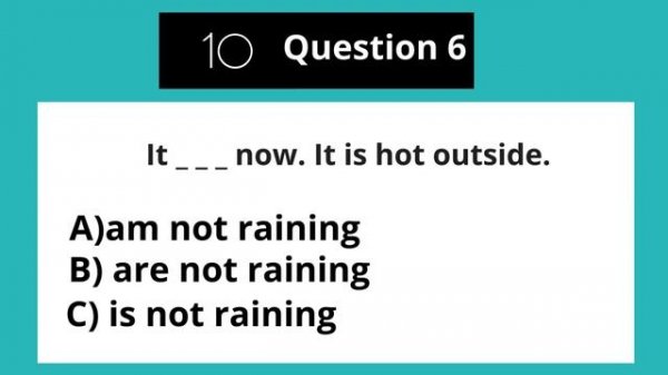 Present Continuous Quiz