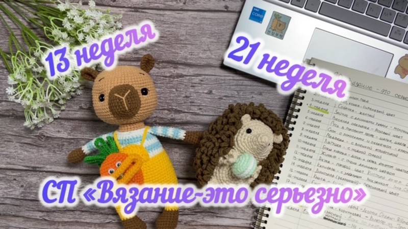 СП Вязание - это Серьезно. Отчеты за 13 и 21 недели. Капибара и Ежик🧶#вязаниеэтосерьезно смотреть онлайн