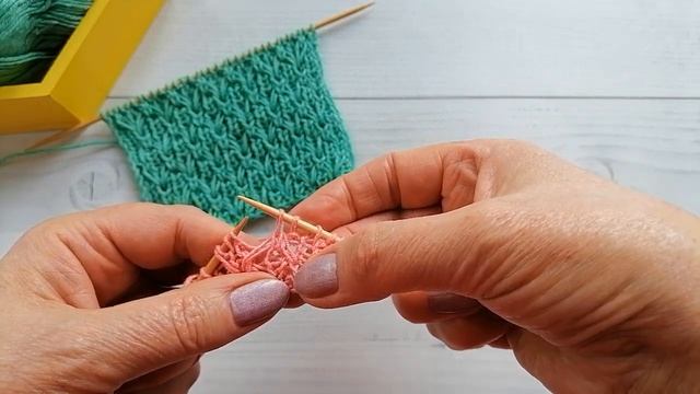 Узор спицами ромбы на основе резинки 1х1 смотреть онлайн