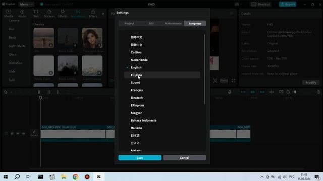 Как изменить язык в CapCut на русский смотреть онлайн