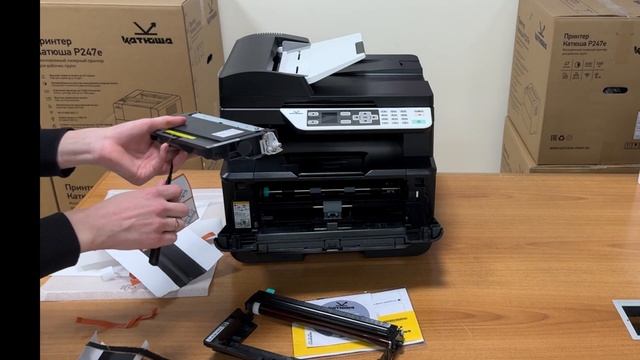 Распаковка и первый запуск МФУ Катюша M133 #мфу #принтер смотреть онлайн