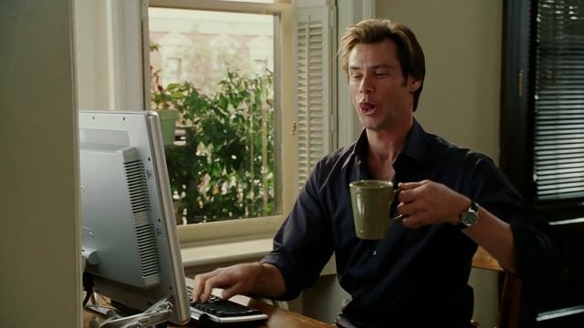 Брюс Всемогущий Джим Керри печатает. Bruce Almighty typing meme tem смотреть онлайн