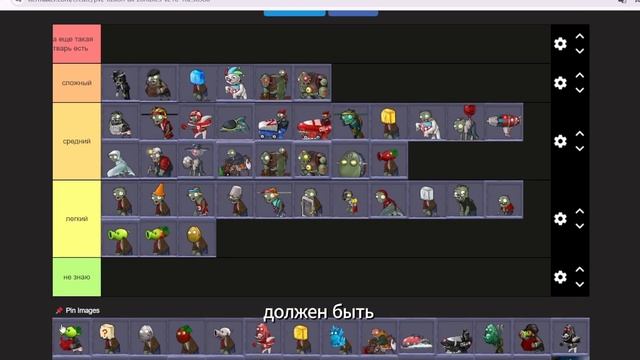 ТИР ЛИСТ Всех Зомби В PvZ Fusion Mod смотреть онлайн
