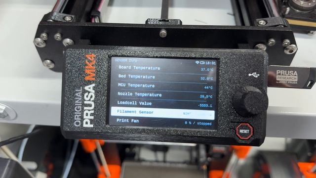 Ремонт датчика филамента (Filament Sensor) Prusa MK4