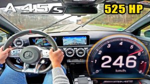 525ЛС Mercedes AMG A45 S на МОКРОМ АВТОБАНЕ AutoTopNL