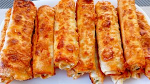 Трубочки 🫔 из лаваша с  яично - сырной 🥚🧀 начинкой
