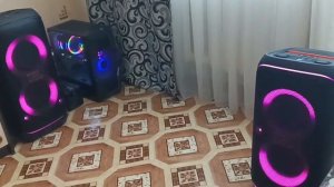 JBL 320 + JBL 120 объединил по ауракаст. Звук космос, громкост