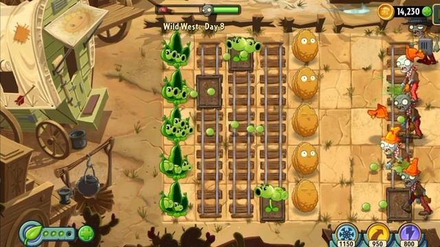 Прохождение растения против зомби 2 дикий запад#8