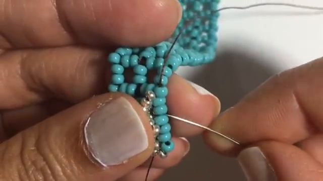 Spiral Stitch on a Right Angle weave Bracelet от Sonysree Creations Beading смотреть онлайн