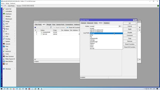 Как пробросить порты на роутере Mikrotik