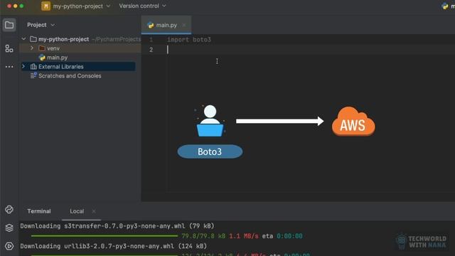 14.2 Install Boto3 and connect to AWS смотреть онлайн