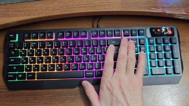 Звук нажатия на клавиши клавиатуры A4Tech Bloody B135N