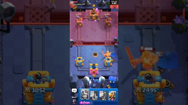 Мощная колода с шахтёром и гоблинским буром #clashroyale #clashroyalegameplay #клешрояль