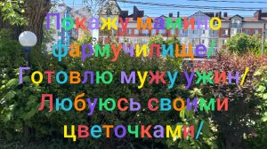 Покажу мамино фармучилище/ Готовлю мужу ужин/ Любуюсь своими цветочками/