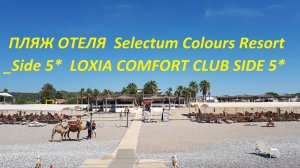 ПЛЯЖ ОТЕЛЯ 2 Selectum Colours Resort Side 5*  LOXIA COMFORT CLUB SIDE 5* ALL INCLUSIVE вид с пирса