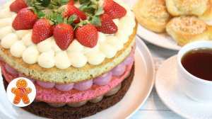 Неаполитанский трехцветный торт