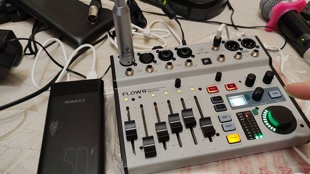 BEHRINGER FLOW 8 энергопотребление, работа от мобильной заря?
