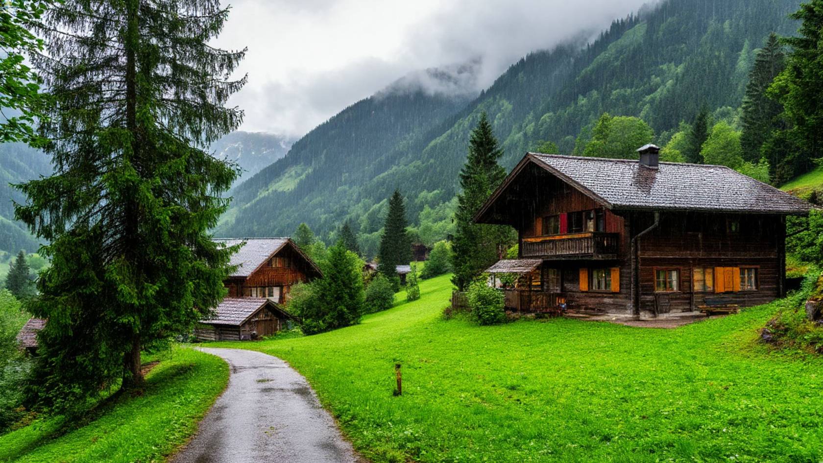 Дождливая прогулка по Гиммельвальду, Швейцария 4k - Самые красивые швейцарские деревни | #шариклайф смотреть онлайн