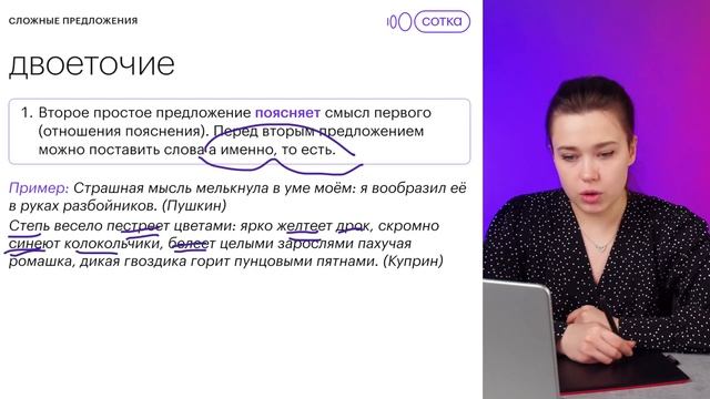 Знаки препинания в бессоюзном сложном предложении