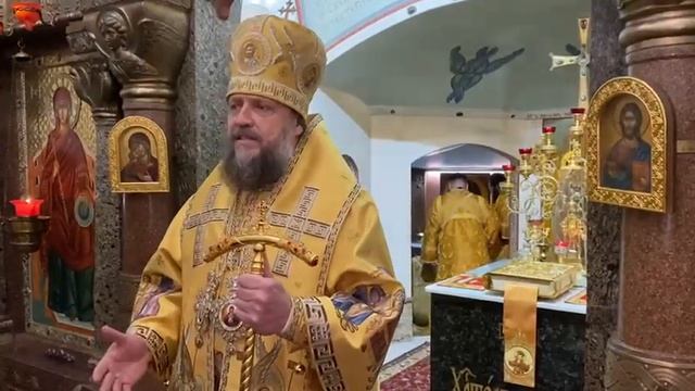 Десятинный монастырь.  Служба на честь св. Николая.