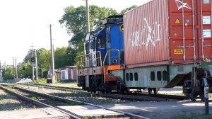 «Синий» Маневровый Тепловоз ЧМЭ3 - 2817 выполняет маневровые работы