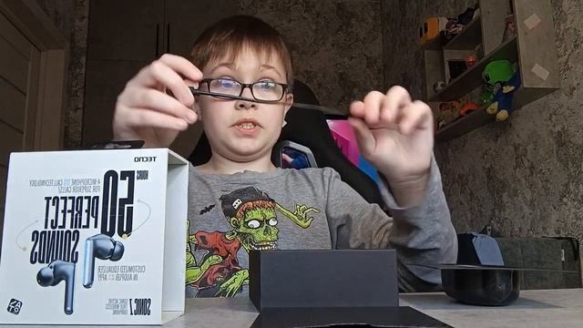 ✅Распаковка наушников Tecno sonic 1 очень крутые!!!!! смотреть онлайн