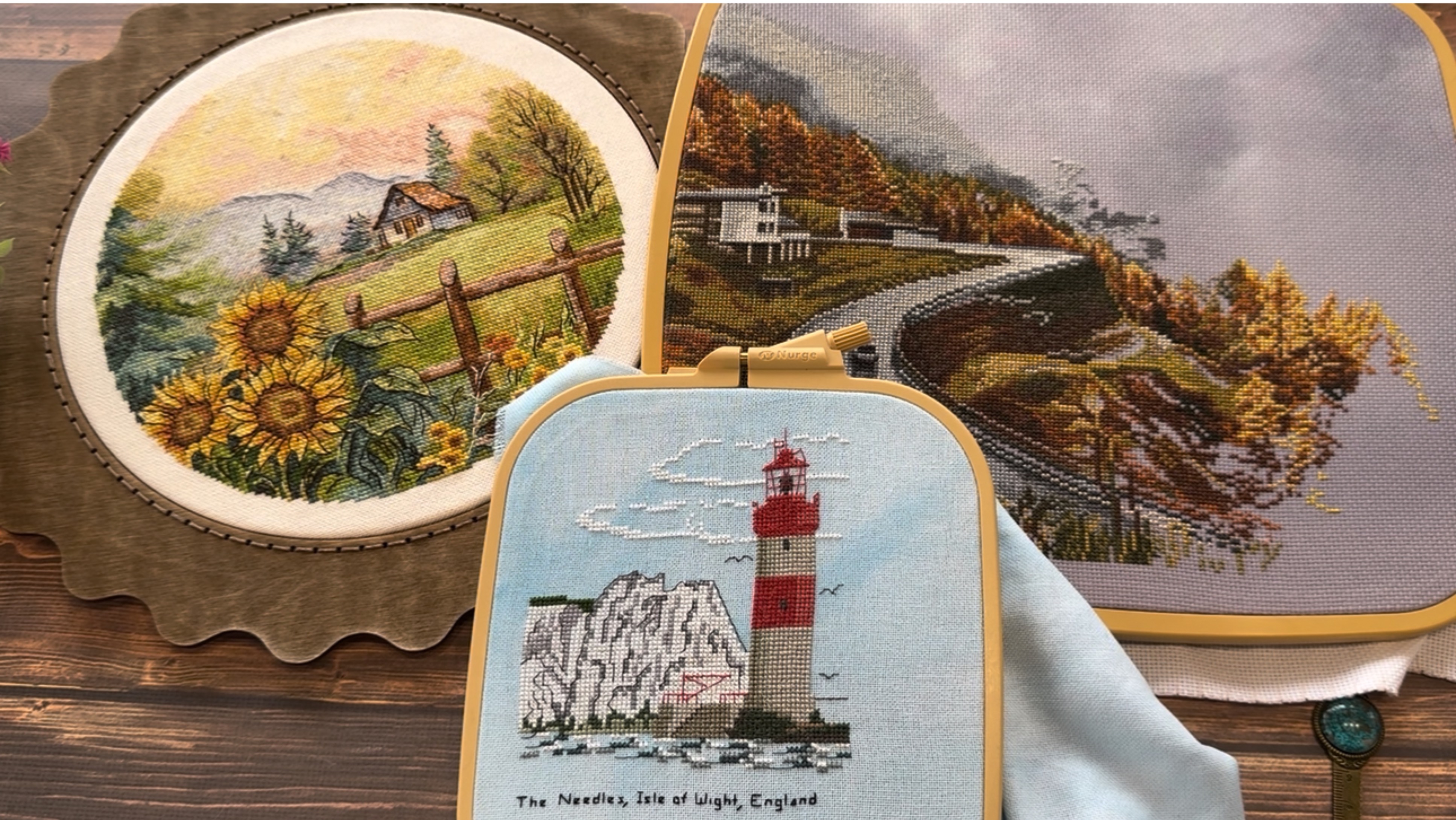 Вышивка крестом/«За околицей»/ Нидлсский маяк/Горный туман. смотреть онлайн