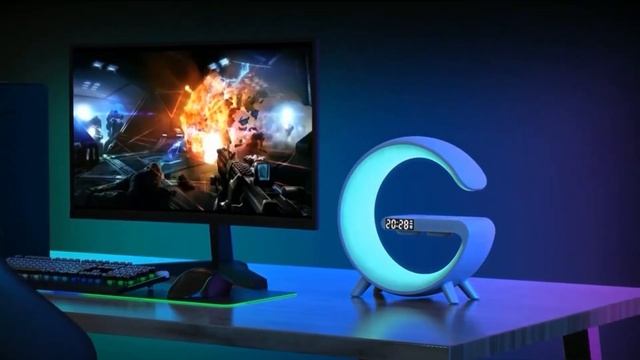 Акумуляторний нічник / док-станція з Bluetooth колонкою смотреть онлайн